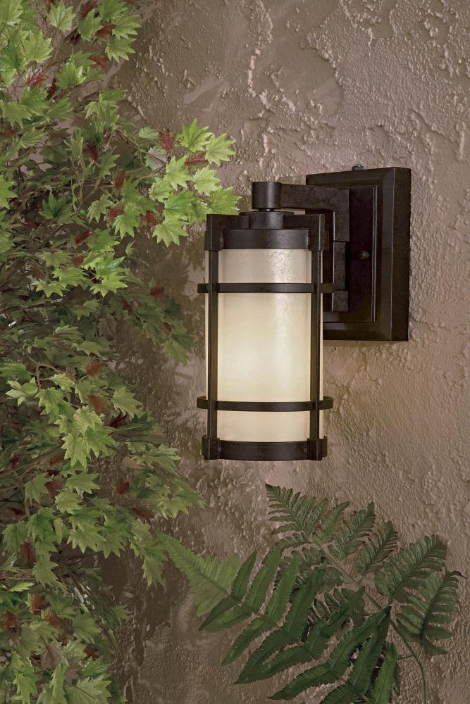 One Light Bronze Outdoor Wall Light