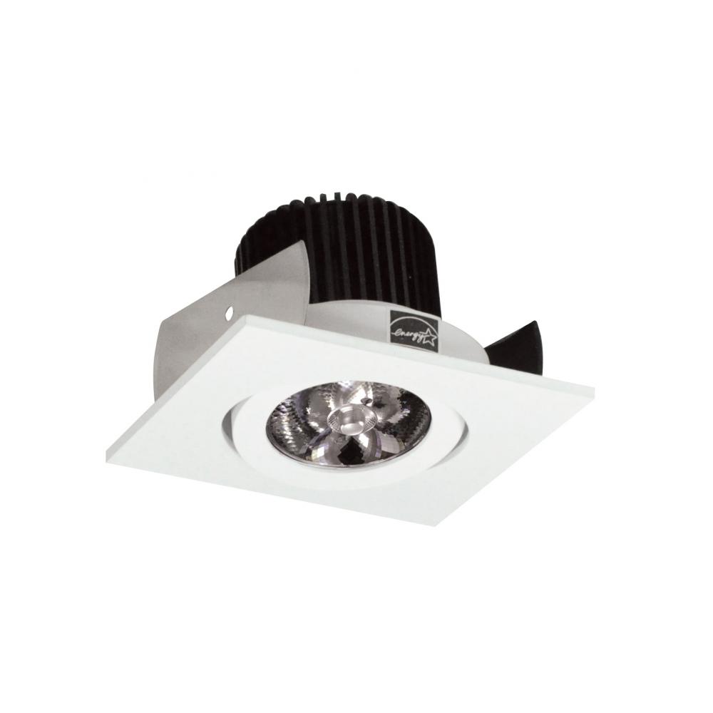 2" Iolite LED Square Adjustable Gimbal, 10-Degree Optic, 800lm / 12W, 3500K, Matte Powder White