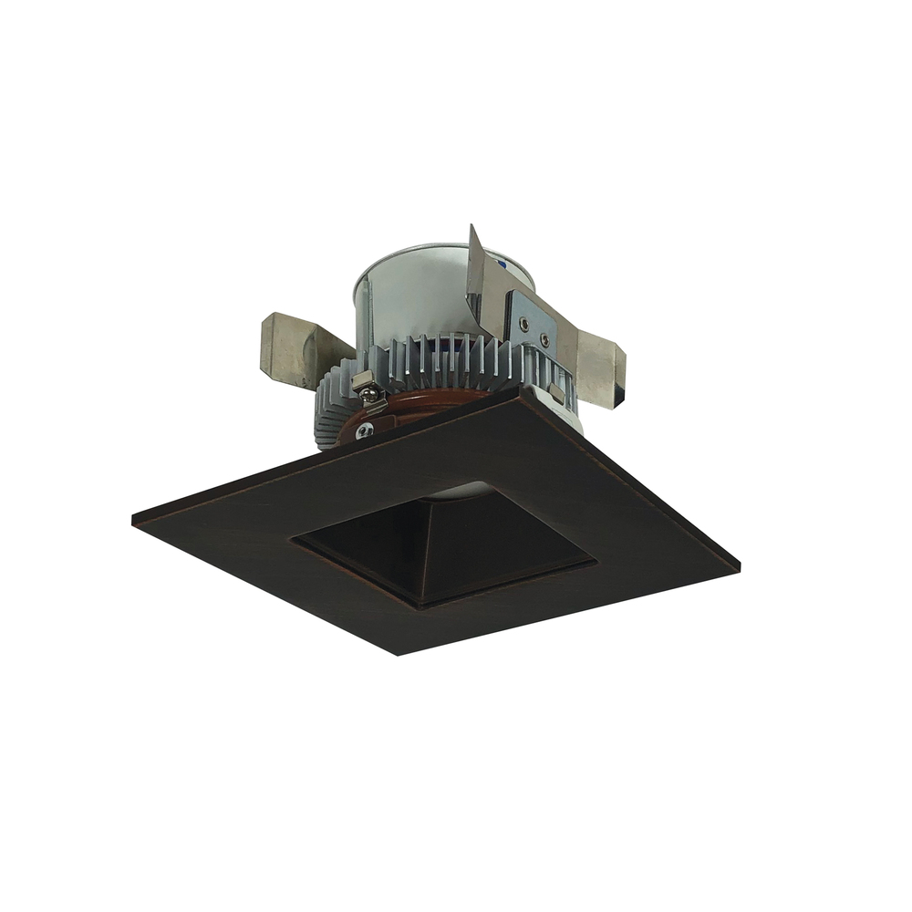 4" Cobalt Click LED Retrofit, Square Reflector, 750lm / 10W, 3500K, Bronze Reflector / Bronze
