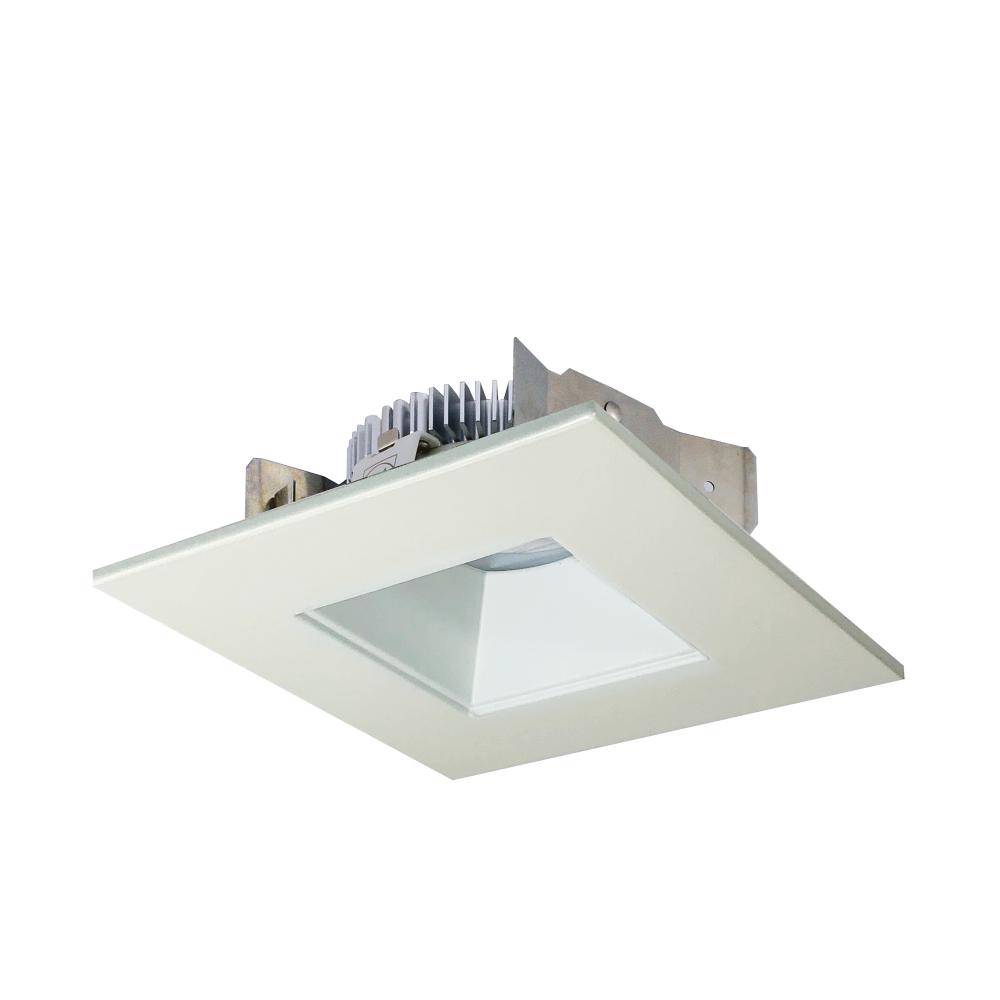 4" Cobalt Shallow High Lumen LED Trim, Square/Square Regress, 850lm, 3500K, White