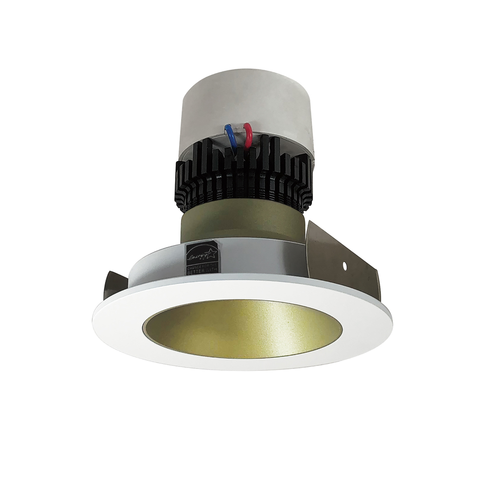 4" Pearl LED Round Retrofit Reflector, 800lm / 12W, Comfort Dim, Champagne Haze Reflector /