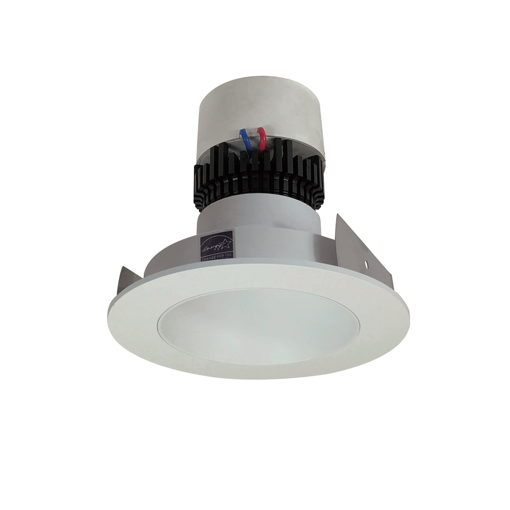 4" Pearl LED Round Retrofit Reflector, 800lm / 12W, Comfort Dim, White Reflector / White Flange