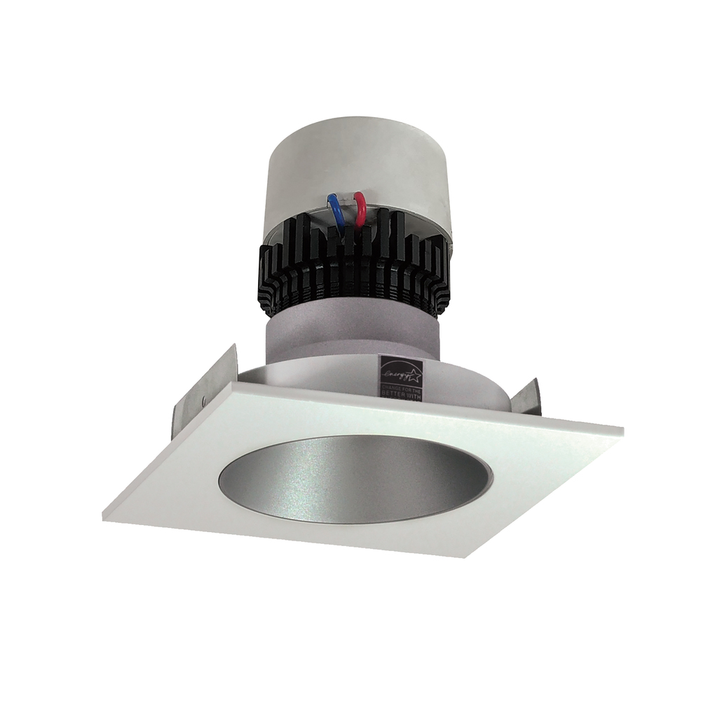 4" Pearl LED Square Retrofit Reflector with Round Aperture, 1000lm / 12W, 3500K, Haze Reflector