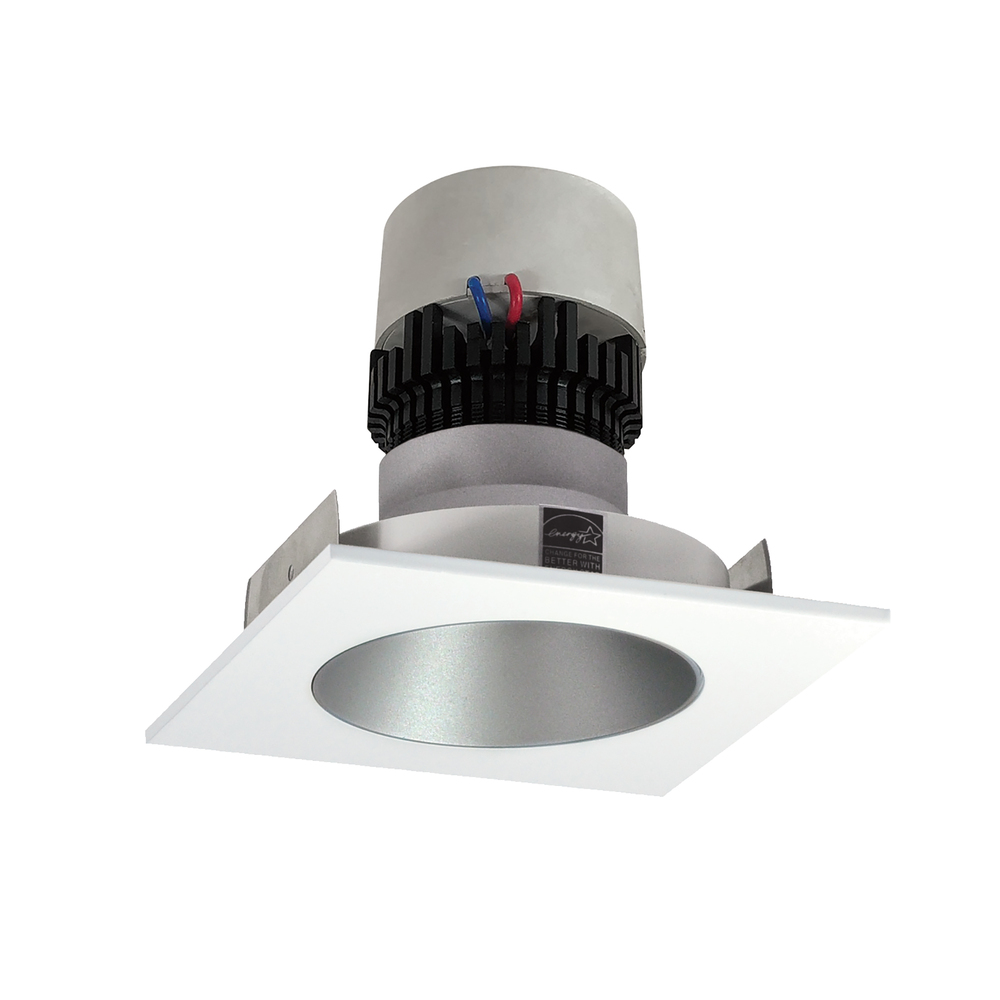 4" Pearl LED Square Retrofit Reflector with Round Aperture, 1000lm / 12W, 3000K, Haze Reflector