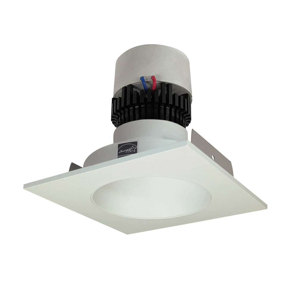 4" Pearl LED Square Retrofit Reflector with Round Aperture, 800lm / 12W, Comfort Dim, White