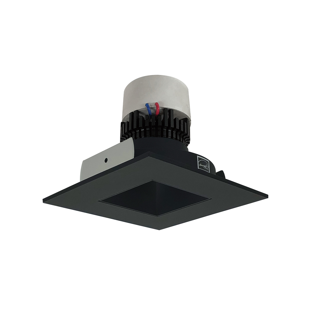 4" Pearl LED Square Retrofit Reflector with Square Aperture, 1000lm / 12W, 3000K, Black