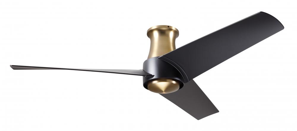 Ambit Flush DC Fan- Satin Brass/Matte Black Finish; 56