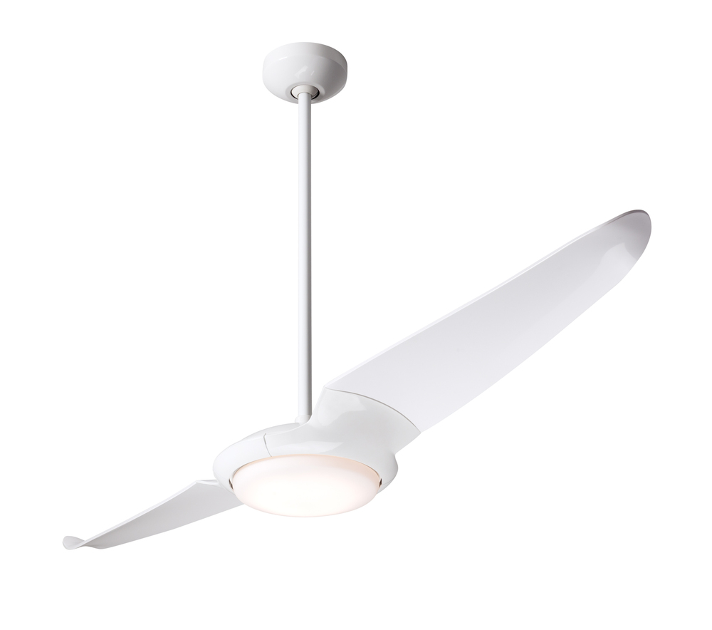 IC/Air (2 Blade ) Fan; Gloss White Finish; 56" Dark Blades; 20W LED; Remote Control