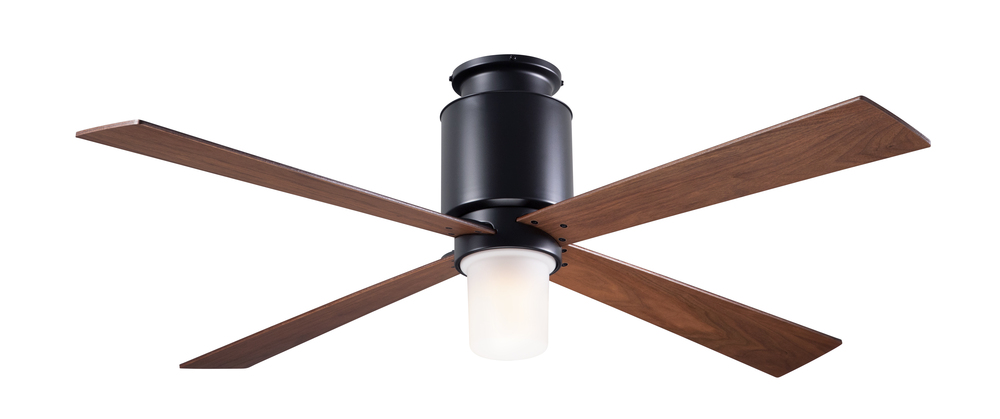 Lapa Flush Fan; Dark Bronze Finish; 50" Mahogany Blades; 17W LED; Fan Speed and Light Control (3