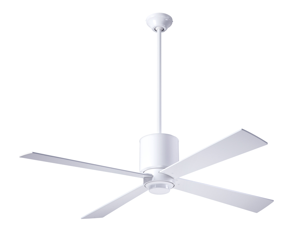 Lapa Fan; Gloss White Finish; 50" Silver Blades; No Light; Fan Speed Control