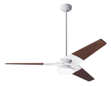 Modern Fan Co. TOR-GW-52-MG-272-002 - Torsion Fan; Gloss White Finish; 52" Mahogany Blades; 20W LED; Fan Speed and Light Control (3-wi