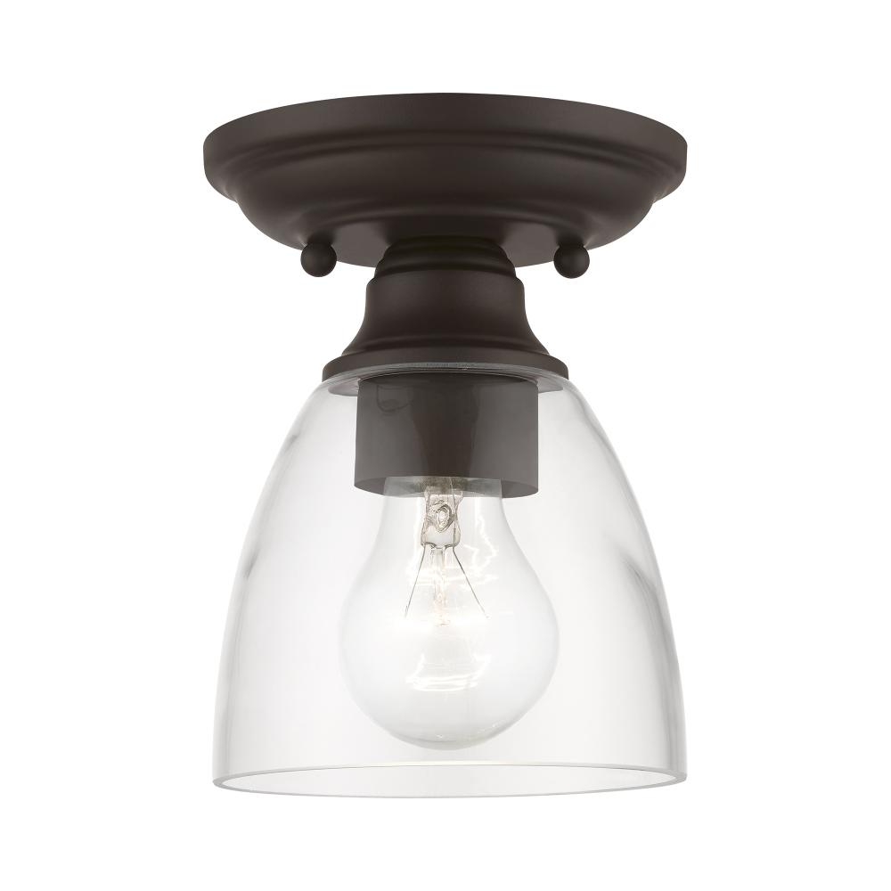 1 Light Bronze Petite Semi-Flush