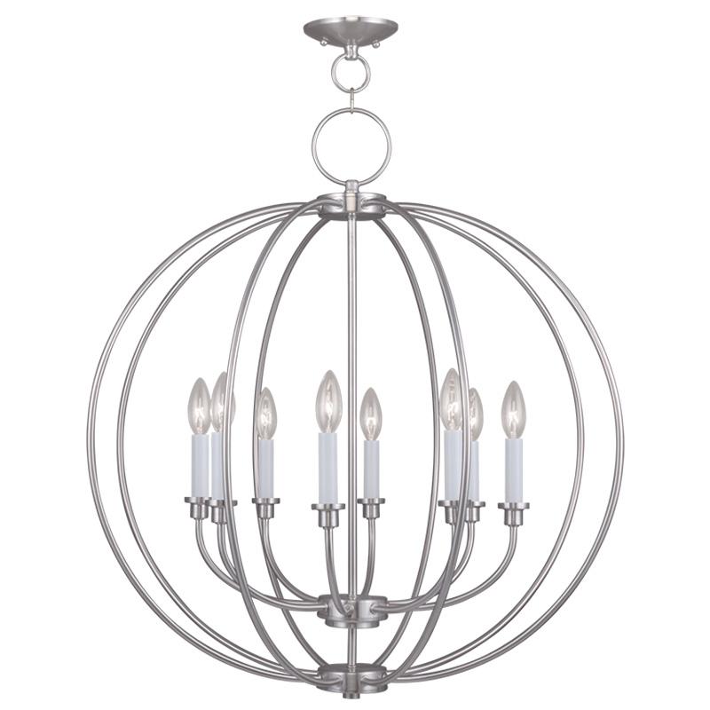 8 Light Brushed Nickel Chandelier