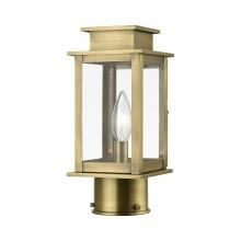 Livex Lighting 20201-01 - 1 Light Antique Brass Outdoor Mini Post Top Lantern