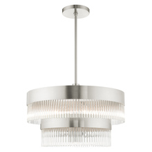 Livex Lighting 49825-91 - 6 Lt Brushed Nickel Chandelier