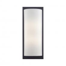 Livex Lighting 50861-04 - 1 Light Black Large ADA Sconce with Hand Crafted Off-White Fabric Shade