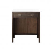 James Martin Vanities E444-CU30-MCA-3CLW - Addison 30'' Free-standing Countertop Unit (Makeup Counter), Mid Century Acacia w/ 3 CM