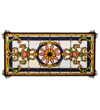 Meyda Green 232846 - 25" Wide X 12" High Emma Stained Glass Window