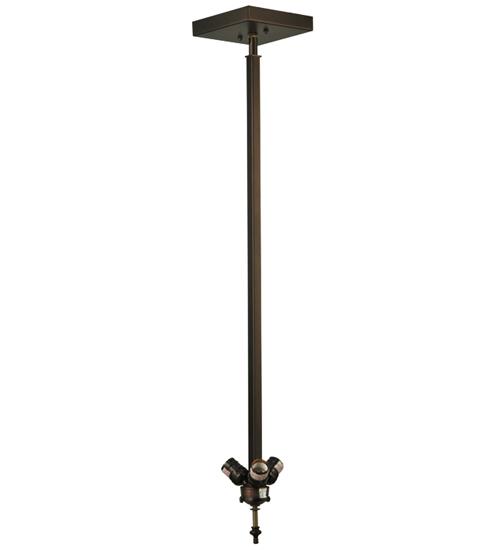 8.5"W Mahogany Bronze 3 LT Inverted Pendant Hardware