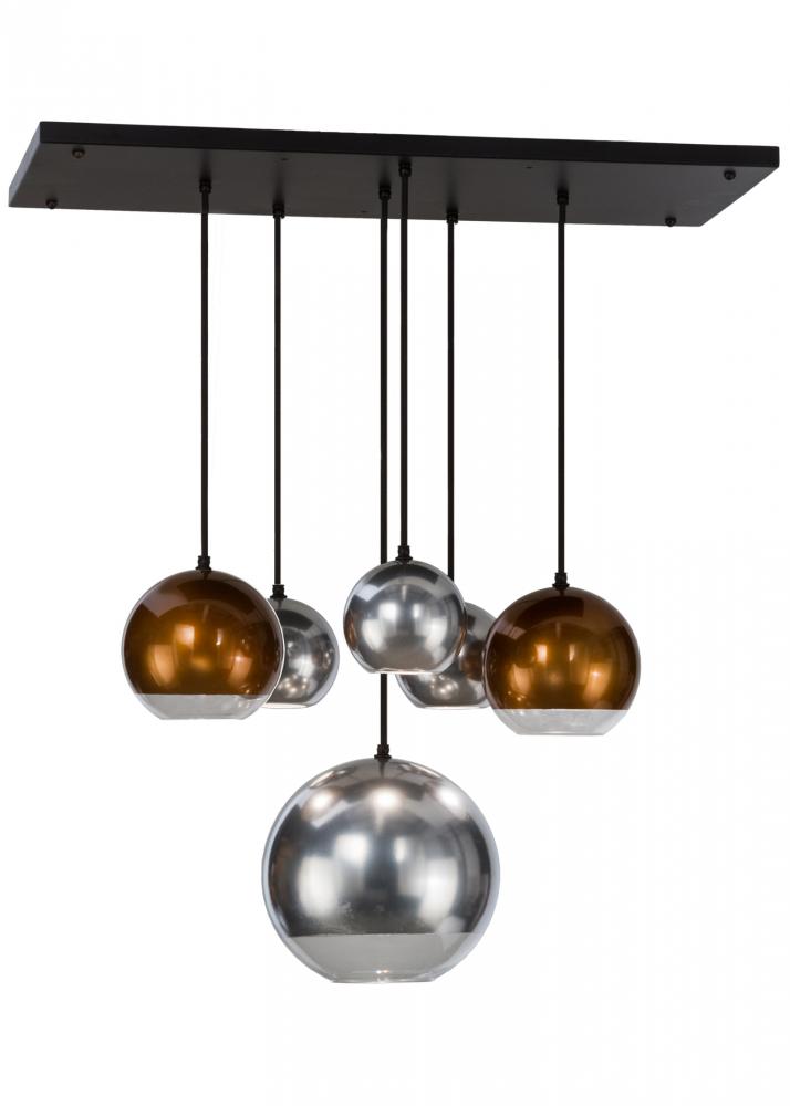 36"L Bola Metalica 6 LT Pendant