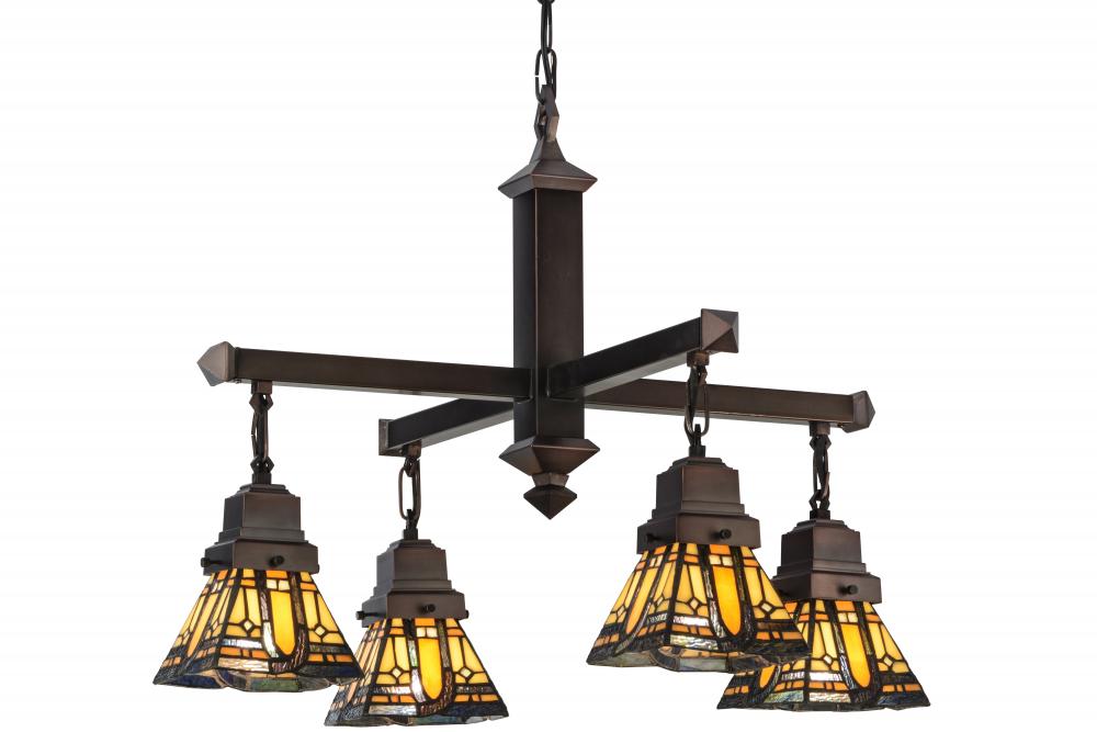 25.5"W Sierra Prairie Mission 4 LT Chandelier