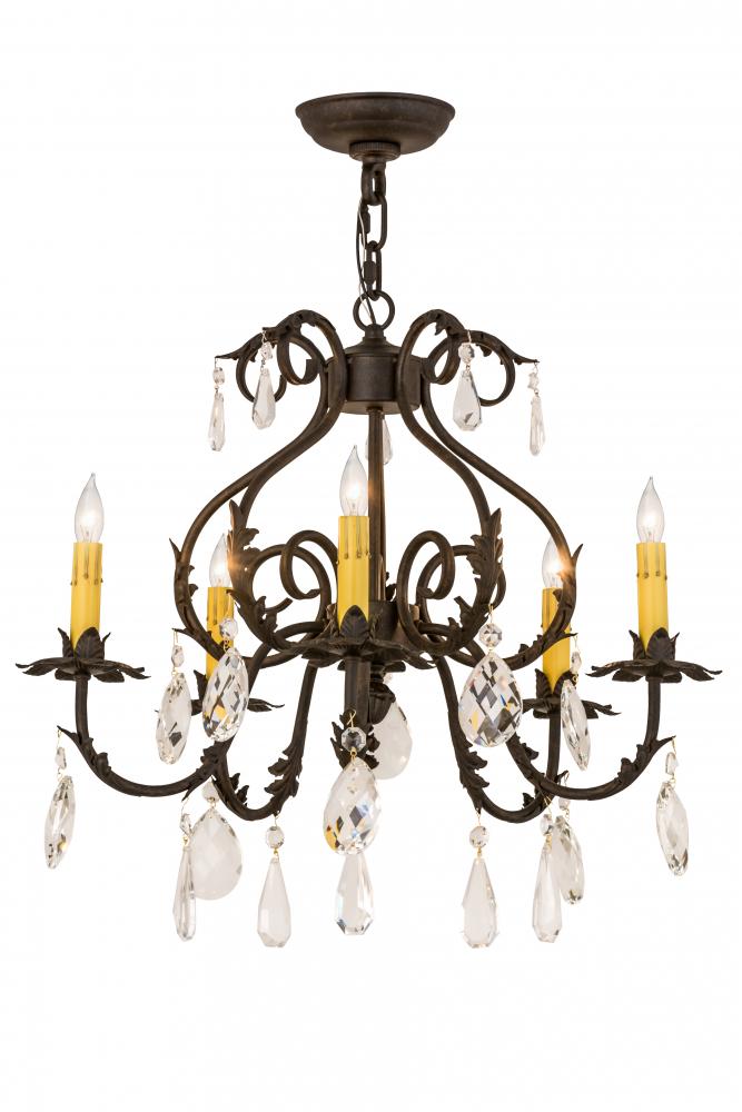 24" Wide Chantilly 5 Light Chandelier