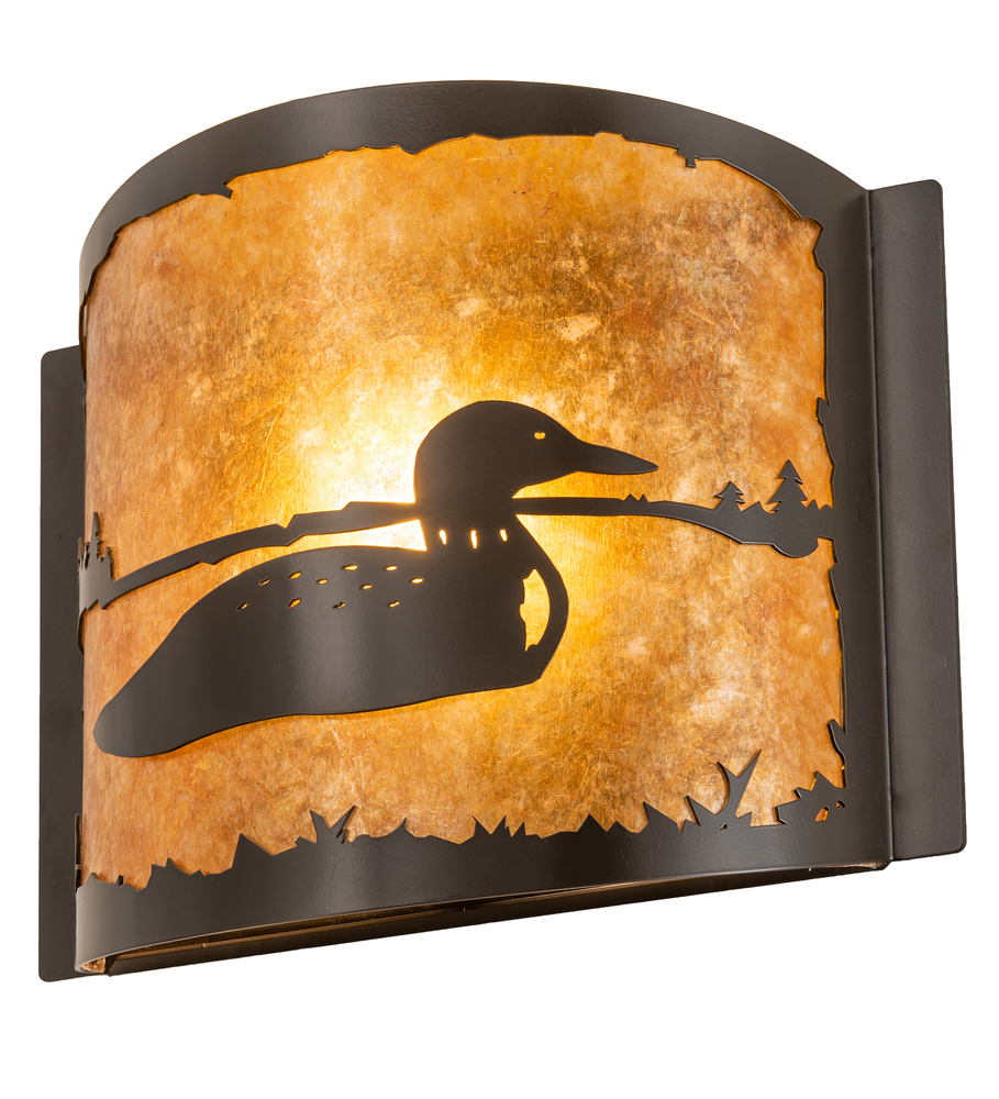 12" Wide Loon Right Wall Sconce