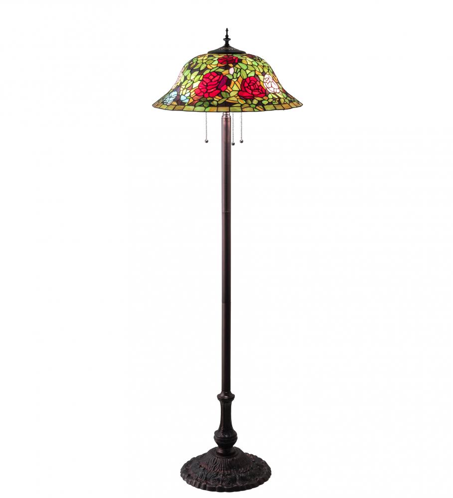 62" High Tiffany Rosebush Floor Lamp