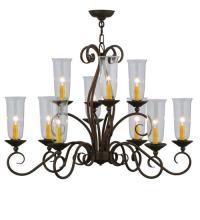 Meyda Blue 115867 - 36"L Wallis 10 LT Oblong Chandelier