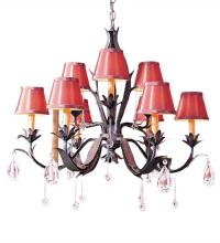 Meyda Blue 120769 - 28" Wide Slenderleaf 9 Light Chandelier