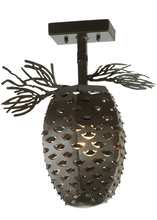 Meyda Blue 141027 - 13" Wide Stoneycreek Pinecone Semi-Flushmount