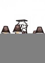 Meyda Blue 151539 - 40" Long Handforged Oval 6 Light Chandelier