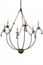 Meyda Blue 182548 - 32"W Vienna 6 LT Chandelier