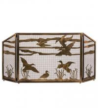 Meyda Blue 187785 - 66" Wide X 32" High Ducks in Flight Fireplace Screen