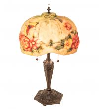 Meyda Blue 217667 - 25" High Puffy Butterfly & Flowers Table Lamp