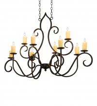 Meyda Blue 237296 - 48" Long Clifton 10 Light Oblong Chandelier