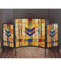 Meyda Blue 27241 - 48"W X 31"H Prairie Wheat Fireplace Screen