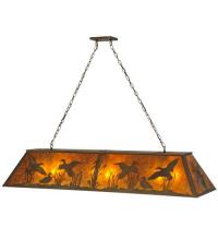 Meyda Blue 81741 - 61"L Ducks in Flight Oblong Pendant