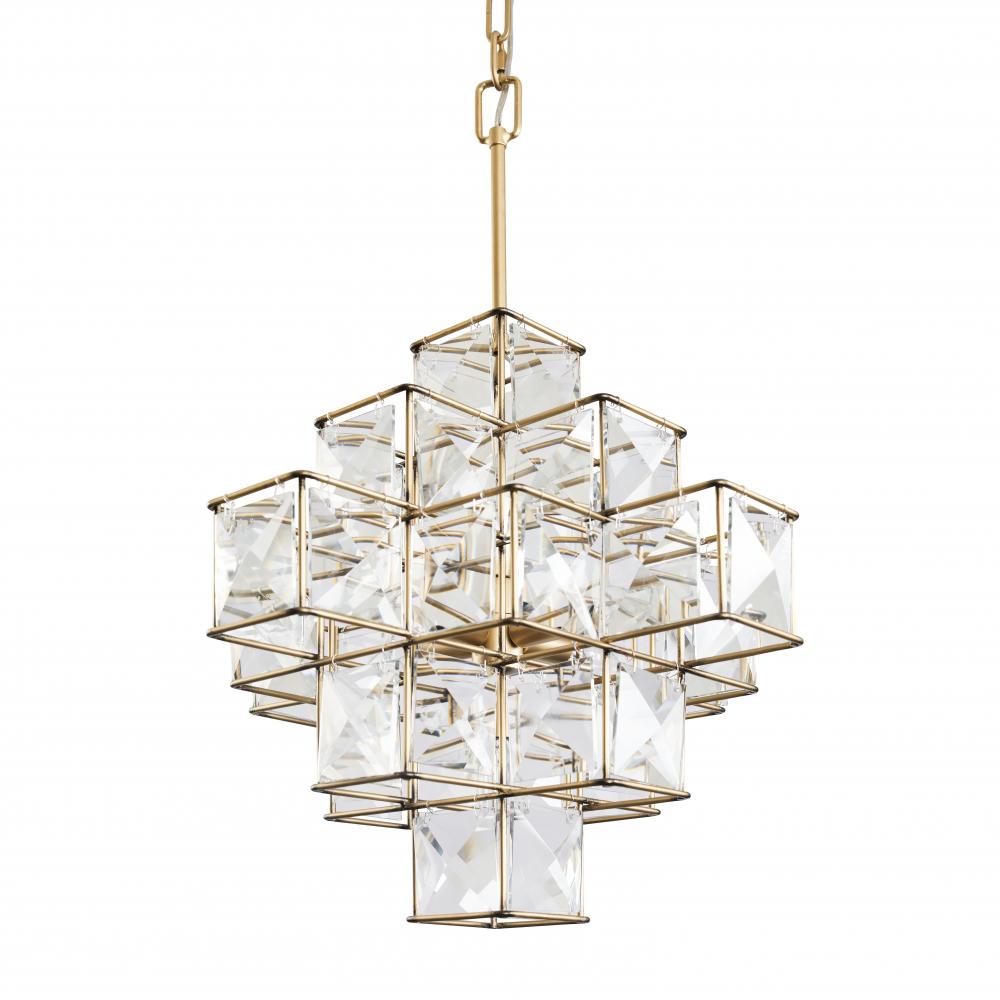 Cubic 6-Lt Pendant - Calypso Gold