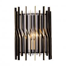 Varaluz 393W01MBFG - Park Row 1-Lt   Sconce - Matte Black/French Gold