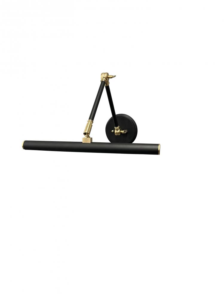 Direct Wire 14" Amelia Black/Polished Brass Plug-In Picture Lights