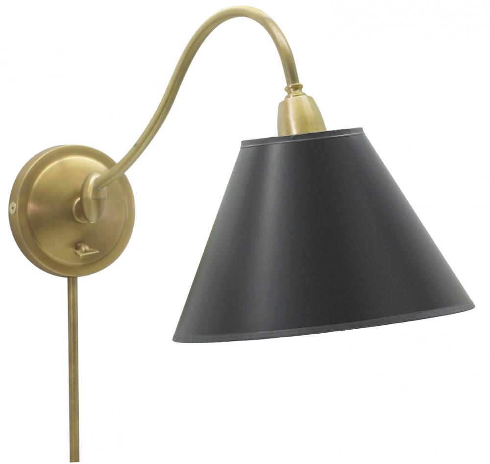 Hyde Park Wall Swings Weathered Brass W/Black Parchment