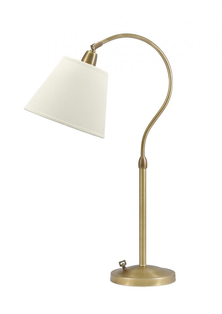 Hyde Park Table Lamps Weathered Brass W/White Linen Shade