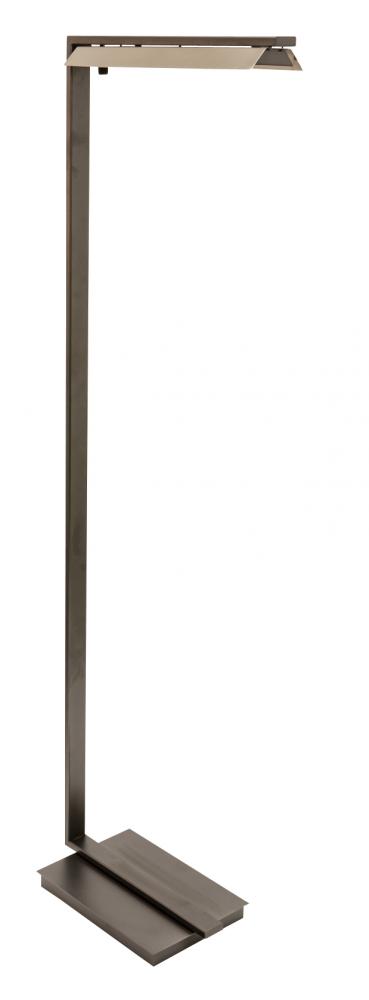 52" Jay LED Floor Lamps in Granite with Satin Nickel