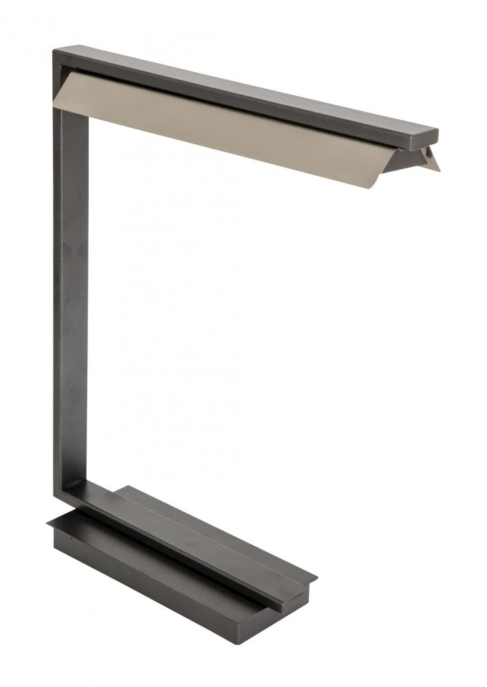 19" Jay LED Table Lamps in Granite with Satin Nickel