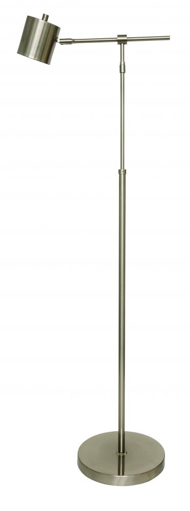 Morris Adjustable LED Floor Lamps in Satin Nickel