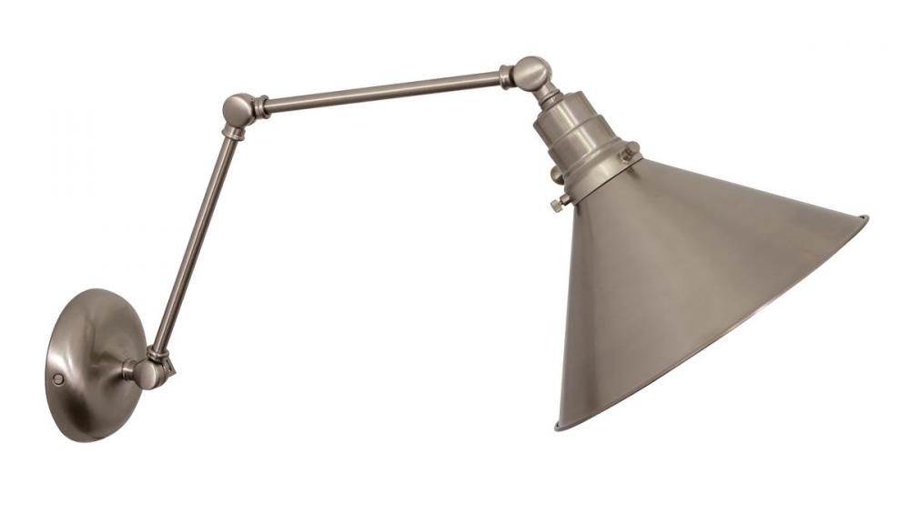 Otis Double Arm Satin Nickel Wall Sconce