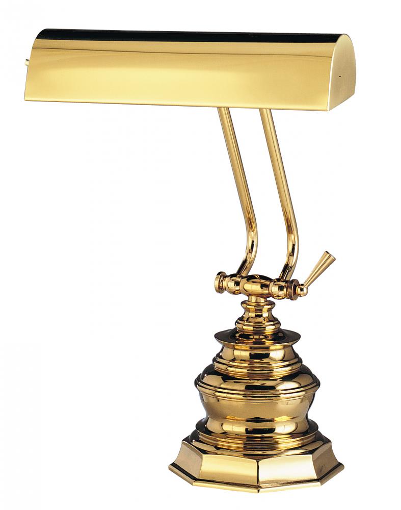 Desk/Piano Lamp 10" In Polished Brass
