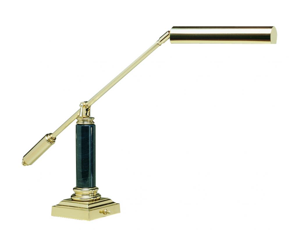 Counter Balance Polished Brass and Black Marble Piano and Desk Lamps