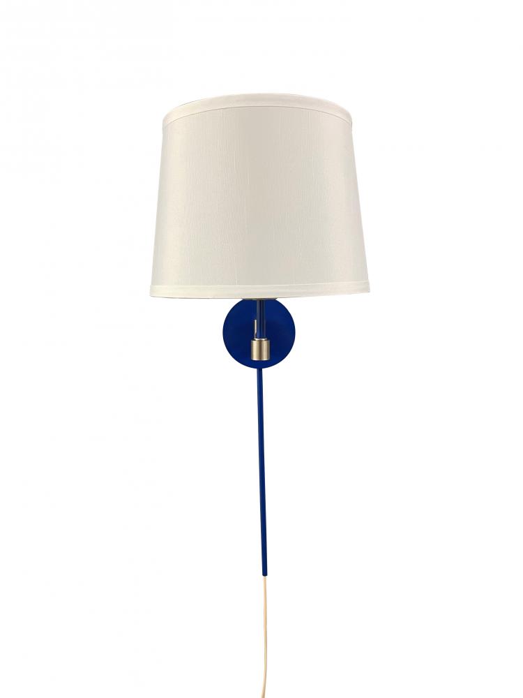 Sawyer Cobalt/Satin Nickel Wall Swing Lamp